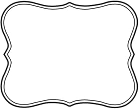 HUBERT Deli Tag Write on Style with Scroll Design White Heat Resistant Merchandising Tags - 4 1/2 L x 3 1/2 H, 12/Bag