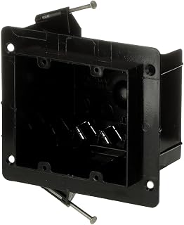 Carlon NG-236-V Outlet Box, New Work, 2 Gang, 3-1/2-Inch Length by 4-Inch Width by 3-1/4-Inch Depth, Black