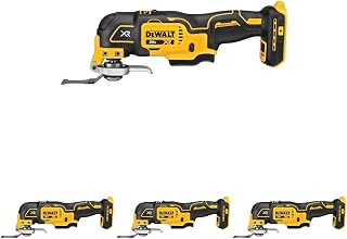 DEWALT 20V MAX XR Oscillating Multi-Tool Cordless, Variable Speed Brushless Motor Multitool with LED Light, Extended Runtime, Includes Two Wood Cutting Blades, Tool Only (DCS356B) (Pack of 4)
