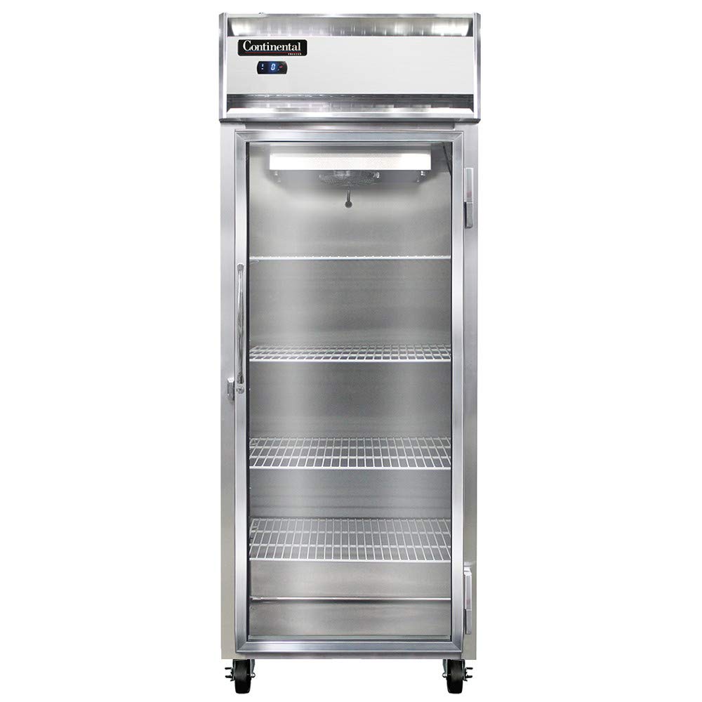 1FES-GD Extra Wide Shallow Depth Single Section Reach In Glass Door Freezer by Continental Refrigerator – Commercial Grade