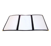 Winco 12" x 9.5" / Triple / Green Menu Covers