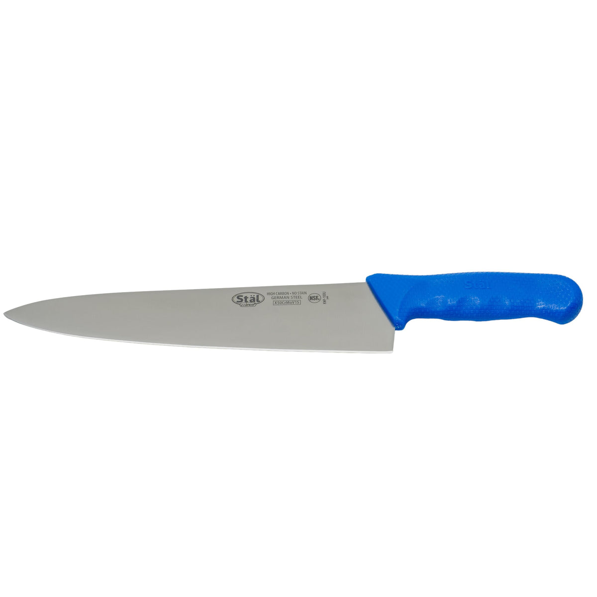 10" Blue Chef's Commercial-Grade Knife by Winco – 10", Stainless Steel, Blue, Model KWP-100U