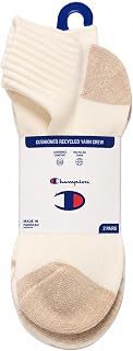 Champion Men's Cushioned Quarter Socks 6-Pack - Moisture-Wicking Athletic Ankle Socks with Arch Support (Sizes 6-12)