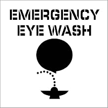 National Marker Corp. PMS227 Emergency Eye Wash Plant Marking Stencil