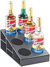Cal Mil Black Durable ABS Classic 3 Tier Syrup Bottle Organizer, 4.5 x 15 x 6.5 inch - 1 Each.