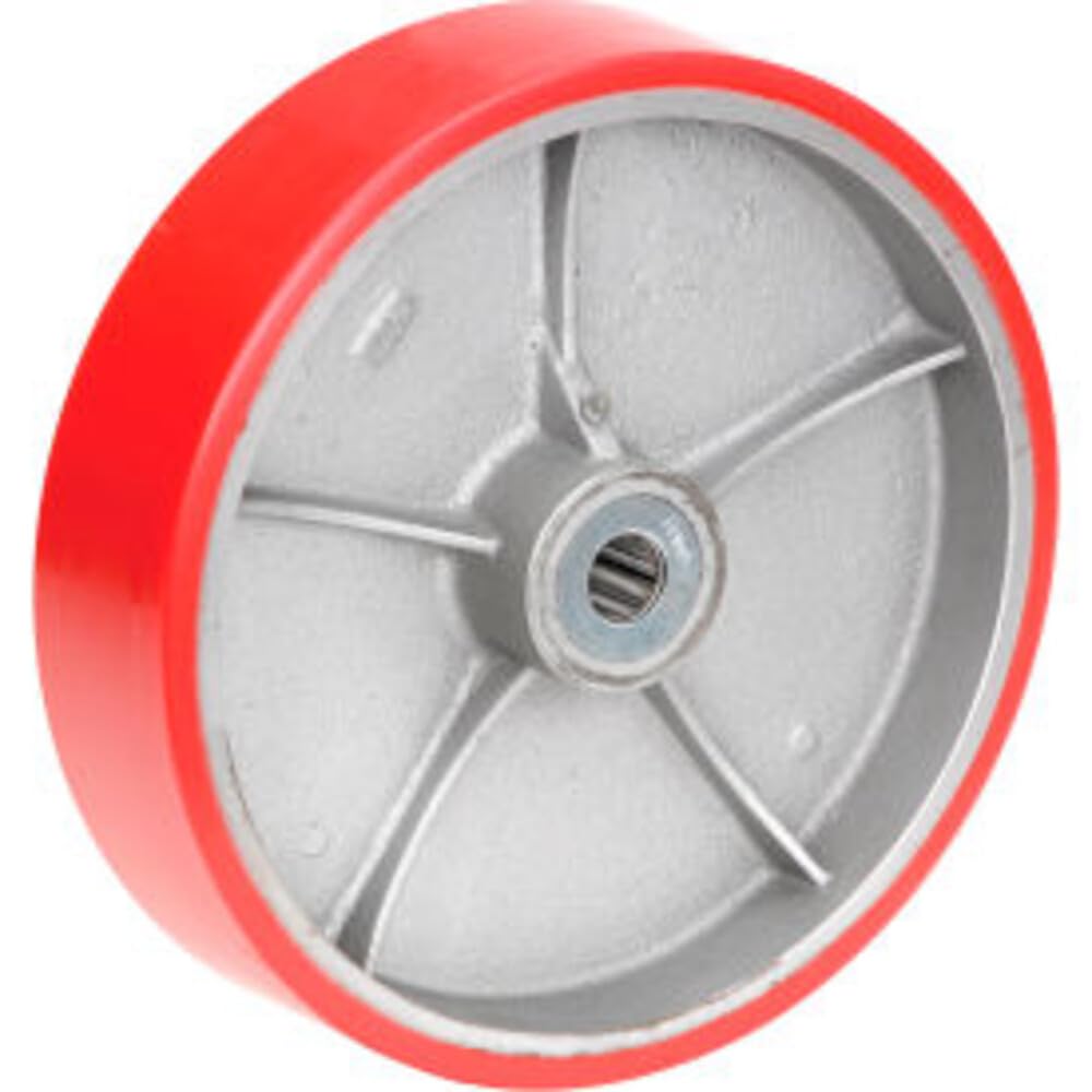 Polyurethane Wheel - Axle Size by Casters, Wheels & Industrial Handling – 12"L x 3"W x 12"H, Red, Model CW-1230-PSRB