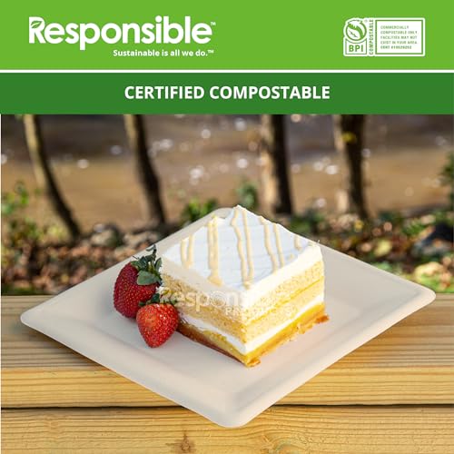 Responsible Products 8 Inch (50 count) / Natural Brown / Casual Plates