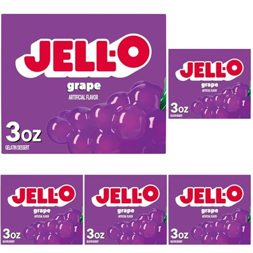 Jell-O Grape / 3 Ounce (Pack of 5) / 1 Gelatin