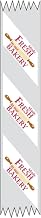 HUBERT Tamper Evident Packaging Tape for Food Containers Transparent Clear Imprinted "Made Fresh in Our Bakery" - 1"W x 500 ft