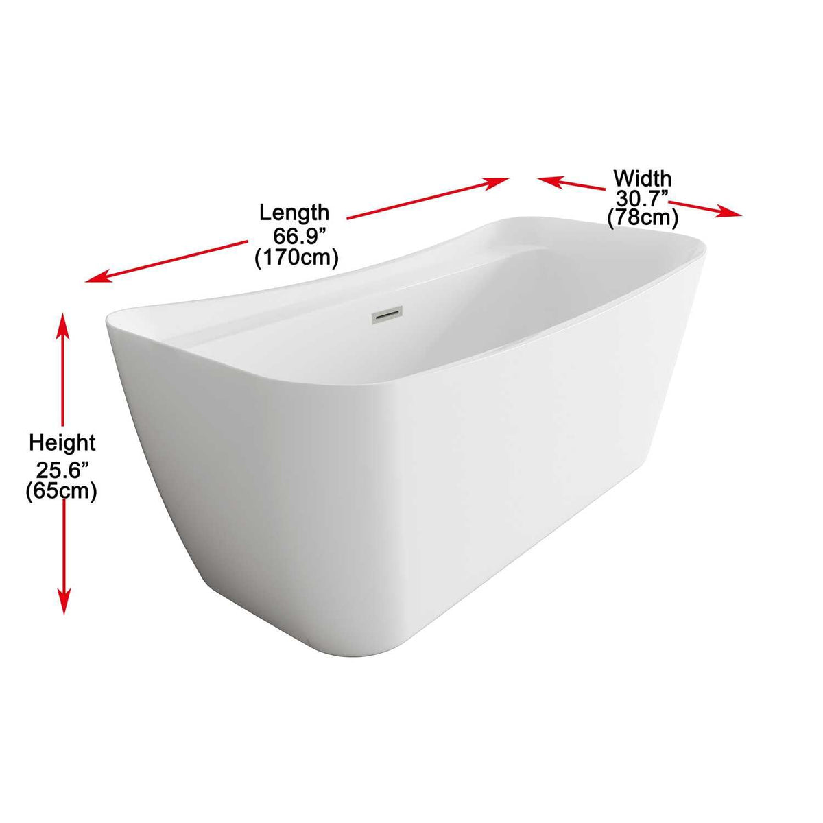 Harrieta Soaking Bathtub by Lighting Design – Chrome
