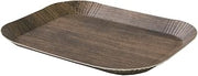 PacknWood 210PTRAYB1419 7.3 x 5.3 x 0.7 in. Print Laminated Paper Tray - Dark Wood - 200 Piece