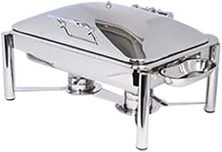 3935PL Crown Collection 8 Quart Induction Chafing Dish, Oblong, Hinged Solid Lid, Pillared Style Stand