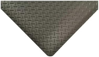 Notrax Antifatigue Mat, 5 ft. L x 2 ft. W, 9/16" Thickness, Vinyl, Diamond Plate, Black 485S0025BL - 1 Each