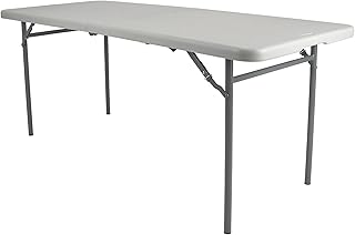 National Public Seating CMFIH Series 30" x 60" Fold-in-Half Folding Table, Grey (CMFIH3060)