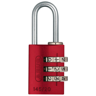 Combination lock 145/20 red - suitcase lock by ABUS – 18, Aluminum, Red, Model 466069