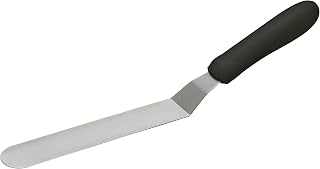 Winco 6 1/2" x 1 5/16" Black Plastic Spatula Offset