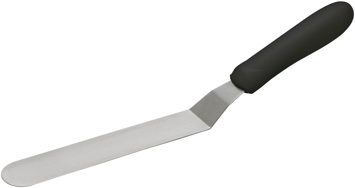 6 1/2" x 1 5/16" Black Plastic Spatula Offset by Winco – Medium, Metal, Black, Model TKPO-7