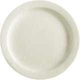 CAC China NRC-16 Narrow Rim 10-1/2" Diameter x 1" High American White Stoneware Plate - 1 Each