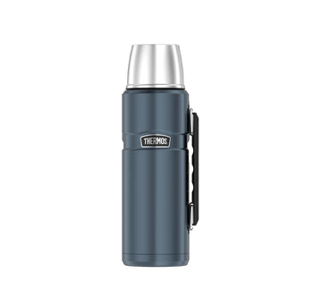 Stainless King Thermos Flask – 40.6 Ounces, 1200.0 milliliters, Stainless Steel Polypropylene Silicone, Ice Grey Polished, Model 4003336120