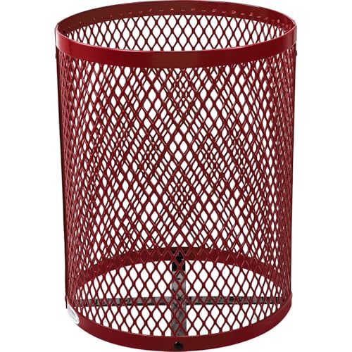Global Industrial Red / 23.5 inches (Diameter) x 40 inches (Height) / Industrial Trash, Recycling & Compost