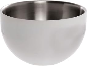 HUBERT Serving Bowl White Stainless Steel Double-Wall Bowl - 7" Dia x 4 5/16 H