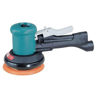 5" (127 mm) Dia. DynaLocke Dual-Action Sander by Dynabrade – 11.88"L x 5"W x 5.13"H, Composite, Teal, Model 58430