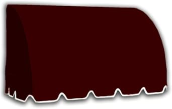 AWNTECH 10.38 FT. Savannah Fixed Awning 124.5 in. W X 44 in. H X 36 in. D Acrylic Fabric in Burgundy SV33-10B