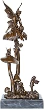 Bronze Fairy Family Statue Sculpture Classy Ornament Art Home Decor Festival Gift