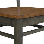 Solid Hardwood Side Chairs Set of by Furnifact – Wood, Hickory and Washed Coal, Pack of 2