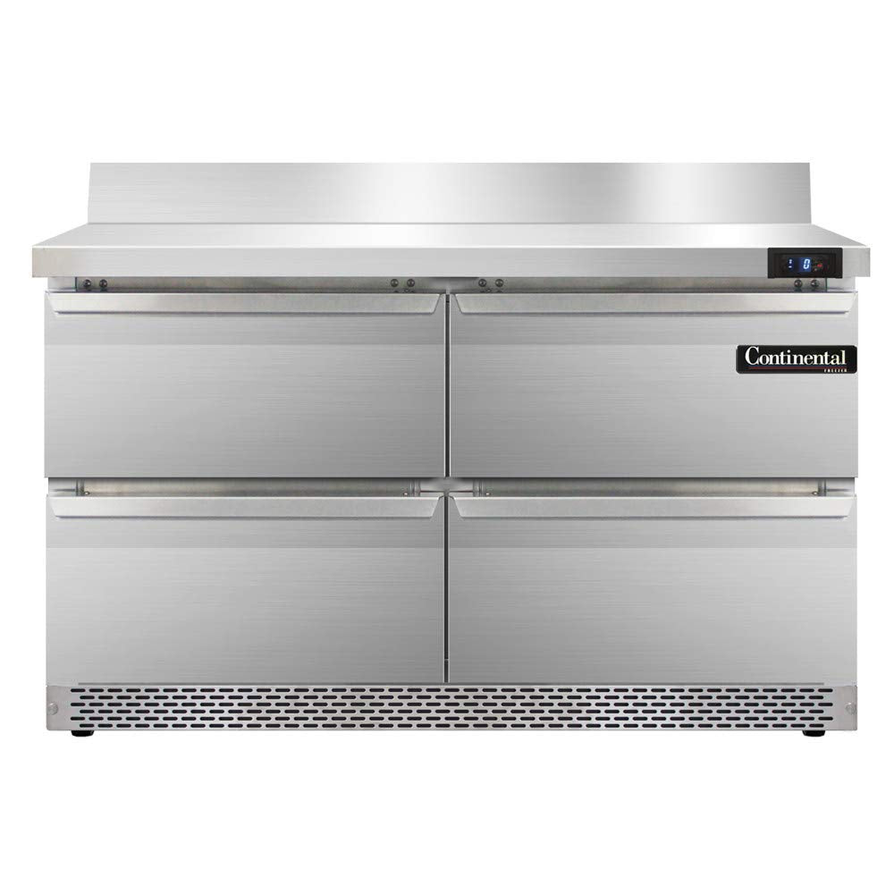 Two Section Work Top Freezer 48" W by Continental Refrigerator – Model SWF48-BS-FB-D
