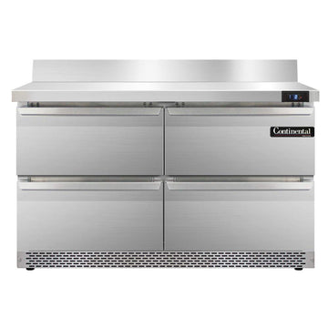 Two Section Work Top Freezer 48" W by Continental Refrigerator – Model SWF48-BS-FB-D
