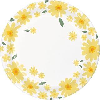 Creative Converting Sweet Daisy Dessert Plates, 8 Count
