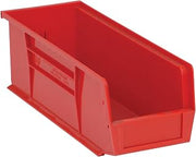 QUANTUM STORAGE SYSTEMS K-QUS234RD-6 6-Pack Ultra-Stack and Hang Bins, 14-3/4" x 5-1/2" x 5", Red