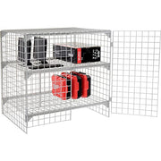 Global Industrial 4' x 2' x 4' / Grey / Industrial Storage Lockers