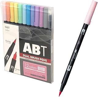 Tombow Dual Brush Pen ABT 12 Colors Set Pastel, AB-T12CPA
