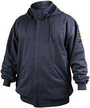 Black Stallion JF3530-NV AR/FR Cotton Full-Zip Hooded Sweatshirt, Navy, 2X-Large