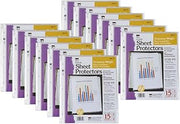 Sheet Protectors, Economy Weight, Letter Size, Clear, 15 Per Packk, 12 Packs