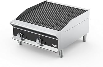 60" Medium-Duty Gas Charbroiler w/Reversible Grill Plates - Stainless Steel, Convertible