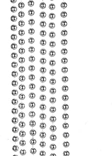 Kurt Adler 15 Feet x 12 MM Silver Bead Garland