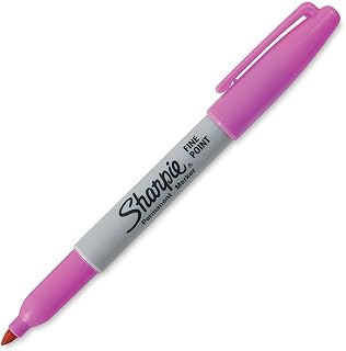 Sharpie Fine Point Permanent Markers, Electric Pink, 1 Count