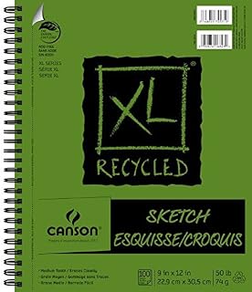 Canson XL Pads, 100 Sheets 9" x 12" Landscape/Wirebound Top