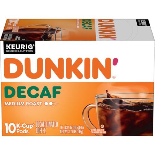 Dunkin' Dunkin' Decaf / 10 Count (Pack of 1) / 1 Single-Serve Capsules & Pods