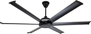 Big Ass Fans Mammoth 72" Outdoor Ceiling Fan – Black Finish – Smart Wi-Fi Enabled Ceiling Fan with Remote & Voice Control – Wet Rated Patio Cooling Fan – 12,705 CFM – Quiet Operation – 3 Yr Warranty