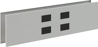 Interion Modular Partition Raceway Power Kit with Data for Desktop Raceway, 30"W