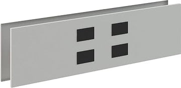 Interion Modular Partition Raceway Power Kit with Data for Desktop Raceway, 30"W