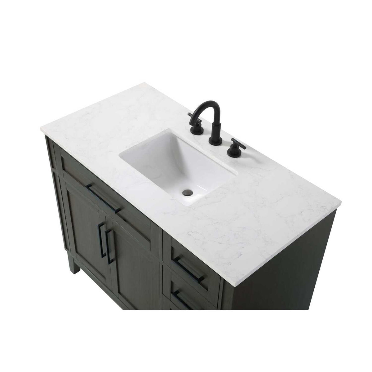 42" Single Bathroom Vanity in Mocha Brown by Elegant Kitchen and Bath – unspecified, Aluminum, Mocha, Model VF82542MMB