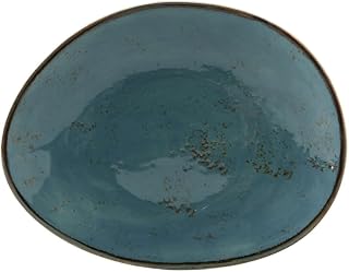 Tuxton GGE-650 TuxTrendz Artisan Geode Ceramic Plate, 8", Azure Teal (Pack of 12)