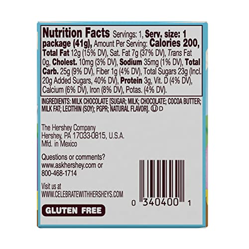 HERSHEY'S 1.45 Ounce (Pack of 1) / Milk Chocolate / pastel Candy & Chocolate Bars