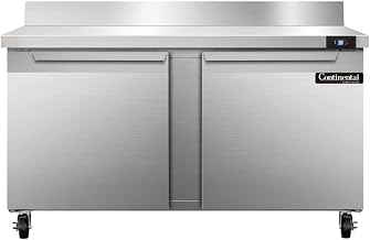 SW60-BS Two Section Work Top Refrigerator 60" W, With Back Splash