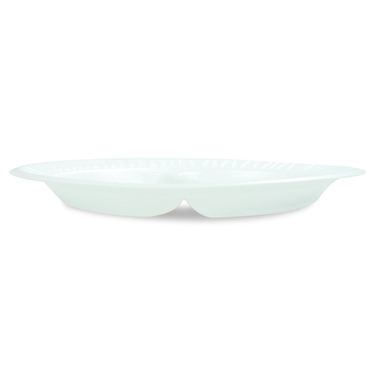 Dart 9CPWCR Concorde Foam Plate – 3-Comp, 9" Dia, White, Pack of 125 (Case of 4)